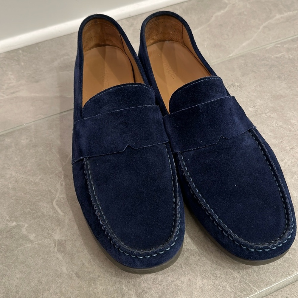 Men’s Vince Suede Loafer, Alan, Ocean. Size 12M US, EUR 46, UK 11